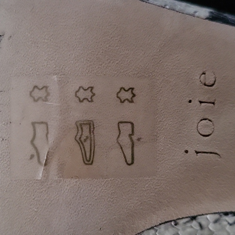 Joie Women's Ivory Snake Goring Comfort Ralti Pointed Toe Kitten Heel Slip Sz 39 - Picture 4 of 4